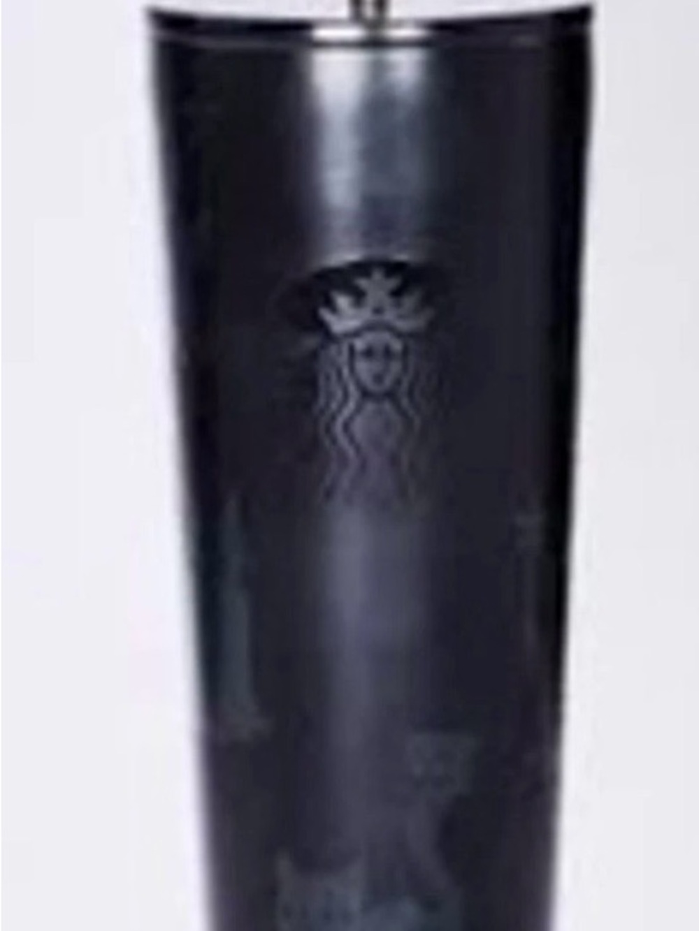 Starbucks Halloween 2026 g glow in the Dark Black Matte Cat Tumbler with Straw